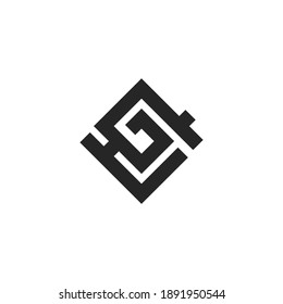 abstract gem logo with geometrical concept.