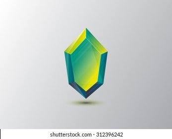 Abstract Gem Logo. Vector Illustration. Isolated icon.