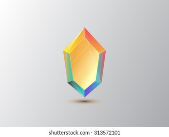Abstract Gem Logo. Vector Illustration. Isolated icon.