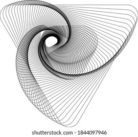 Abstract gematric line art isolate on white background. Vector illustration of beautiful geometric line art.