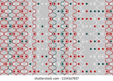 Abstract gemetric pattern with colored elements
