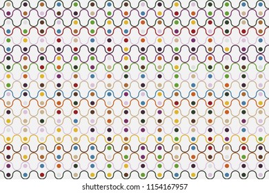 Abstract gemetric pattern with colored elements