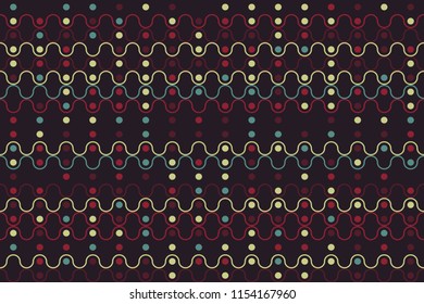 Abstract gemetric pattern with colored elements