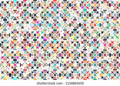 Abstract gemetric pattern with colored elements