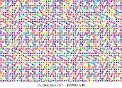 Abstract gemetric pattern with colored elements