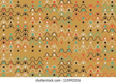 Abstract gemetric pattern with colored elements