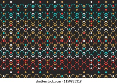 Abstract gemetric pattern with colored elements