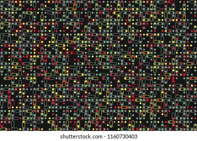 Abstract gemetric pattern with colored elements
