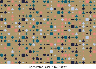 Abstract gemetric pattern with colored elements