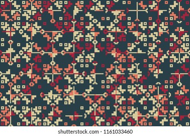Abstract gemetric pattern with colored elements