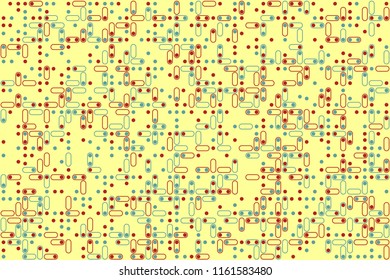 Abstract gemetric pattern with colored elements