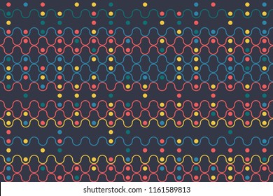 Abstract gemetric pattern with colored elements