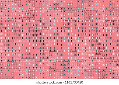Abstract gemetric pattern with colored elements