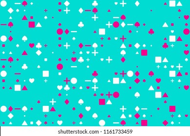 Abstract gemetric pattern with colored elements
