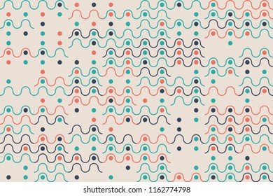 Abstract gemetric pattern with colored elements