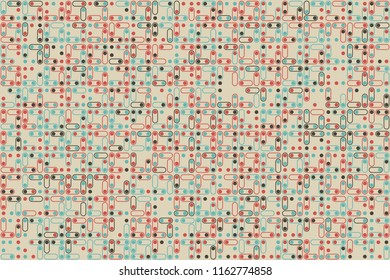 Abstract gemetric pattern with colored elements
