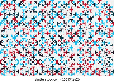 Abstract gemetric pattern with colored elements