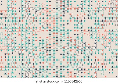 Abstract gemetric pattern with colored elements