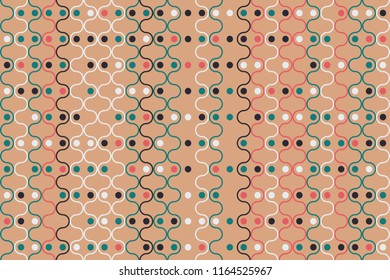 Abstract gemetric pattern with colored elements