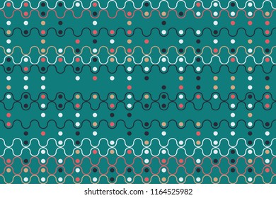 Abstract gemetric pattern with colored elements