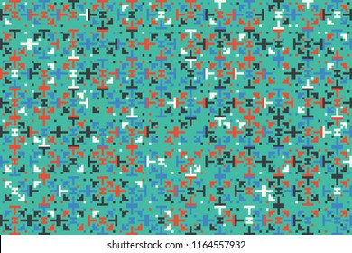 Abstract gemetric pattern with colored elements