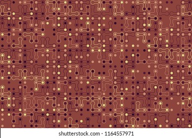 Abstract gemetric pattern with colored elements
