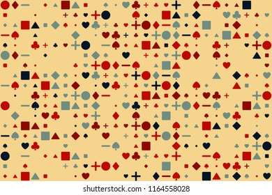 Abstract gemetric pattern with colored elements