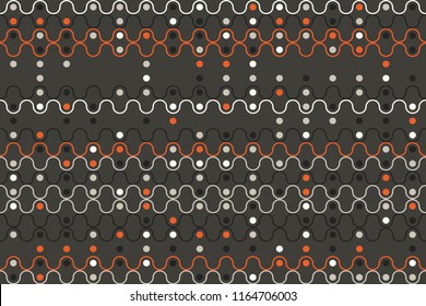 Abstract gemetric pattern with colored elements