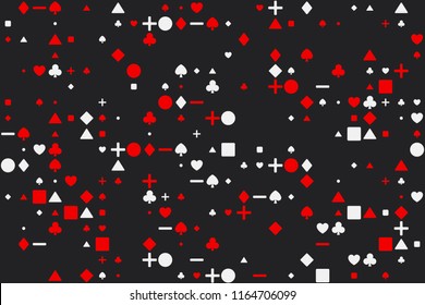 Abstract gemetric pattern with colored elements