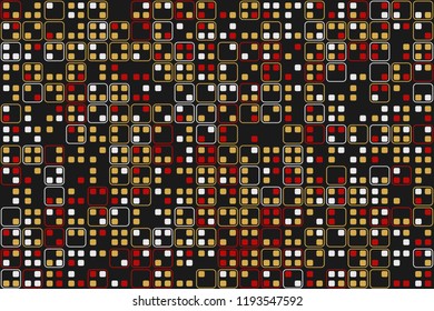 Abstract gemetric pattern with colored elements
