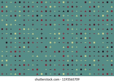 Abstract gemetric pattern with colored elements