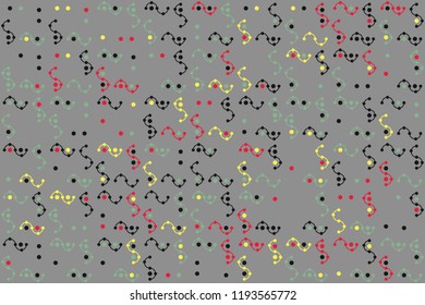 Abstract gemetric pattern with colored elements