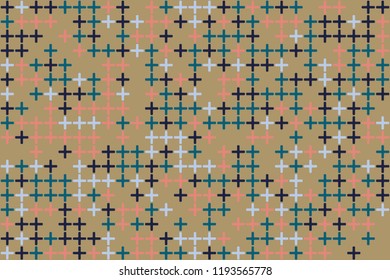 Abstract gemetric pattern with colored elements
