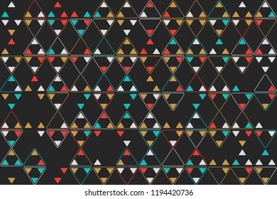 Abstract gemetric pattern with colored elements