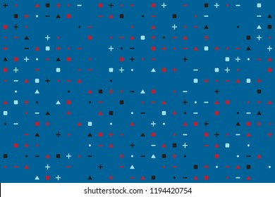 Abstract gemetric pattern with colored elements