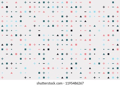 Abstract gemetric pattern with colored elements
