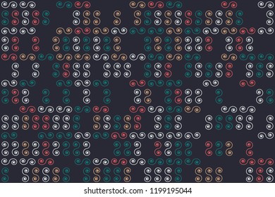 Abstract gemetric pattern with colored elements