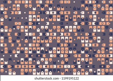 Abstract gemetric pattern with colored elements