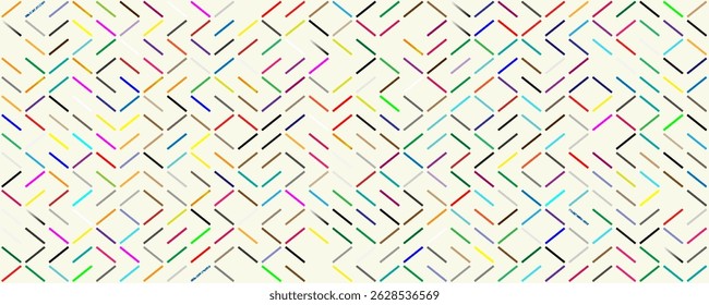 Abstract gemetric pattern with colored elements