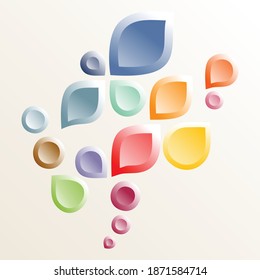 Abstract gems icon. Colorful and gradient design illustration