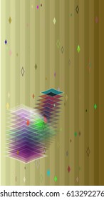 abstract gems vector pattern