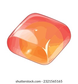 Abstract gemstone design over white
