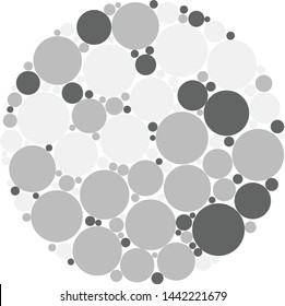 Abstract Generative Art color distributed  circles dots background illustration