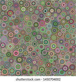 Abstract Generative Art color distributed  circles dots background illustration