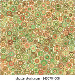 Abstract Generative Art color distributed  circles dots background illustration
