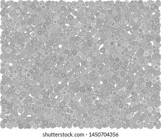 Abstract Generative Art color distributed  circles dots background illustration