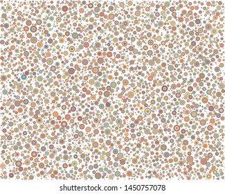 Abstract Generative Art color distributed  circles dots background illustration