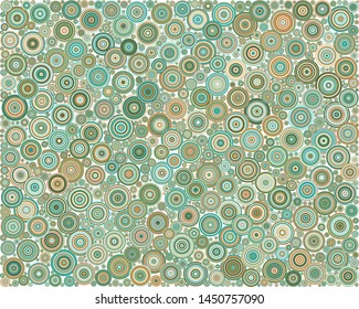 Abstract Generative Art color distributed  circles dots background illustration