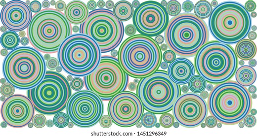 Abstract Generative Art color distributed  circles dots background illustration