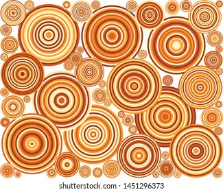 Abstract Generative Art color distributed  circles dots background illustration